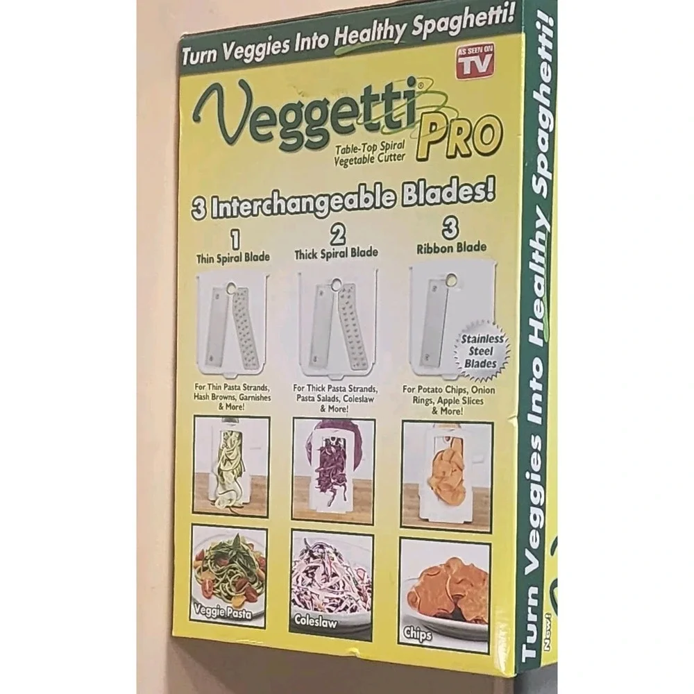 Veggetti‎ Pro Table Top Spiral Vegetable Cutter Open Box